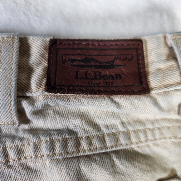 L.L. Bean Flannel Lined Jeans‎ Men's 36x30 Beige Denim Workwear - Picture 7 of 8